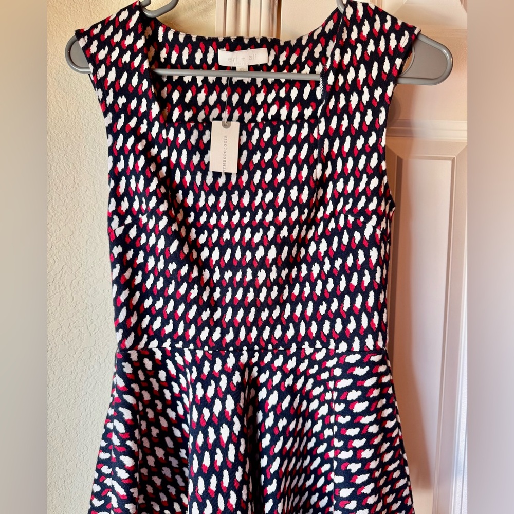 Anthropologie Red and White Patterned Knit Eri + Ali